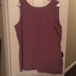 Mauve colored shell tank top. Perfect for work!